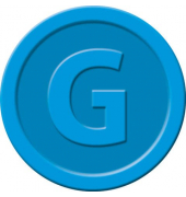 Wertmarken Chips aus Kunststoff Getr&auml;nke blau rund 25mm