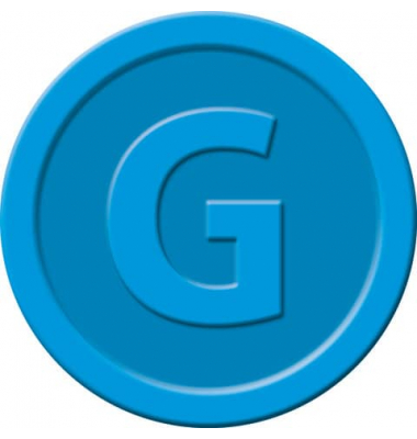 Wertmarken Chips aus Kunststoff Getr&auml;nke blau rund 25mm