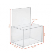 Aktionshelfer m.Einstecktafel glasklar 17x23x30mm Acryl