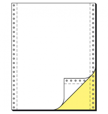 Endlospapier 33242, A4 hoch blanko, 2-fach, 12 Zoll x 240 mm, 1000 Sätze
