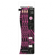 Bleistift-Set Eberhard Faber, 511891, 3x schwarz/neon pink, k.A., HB