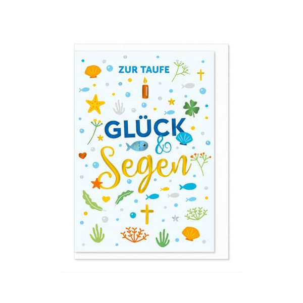 6 Stück Komma Taufkarte 08-069 4057319080694 KOMMA