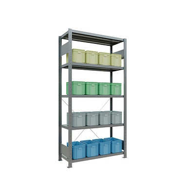 SCHULTE Schwerlastregal MULTIplus 250 12940 silber 100,0 x 40,0 x 200,0 cm