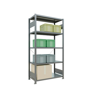 SCHULTE Schwerlastregal MULTIplus 250 12950 silber 100,0 x 50,0 x 200,0 cm