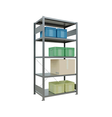 SCHULTE Schwerlastregal MULTIplus 250 12960 silber 100,0 x 60,0 x 200,0 cm
