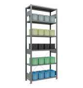 SCHULTE Schwerlastregal MULTIplus 250 12941 silber 100,0 x 40,0 x 250,0 cm