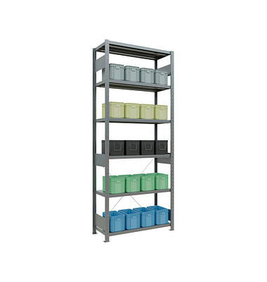 SCHULTE Schwerlastregal MULTIplus 250 12941 silber 100,0 x 40,0 x 250,0 cm