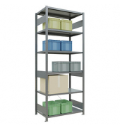 SCHULTE Schwerlastregal MULTIplus 250 12961 silber 100,0 x 60,0 x 250,0 cm