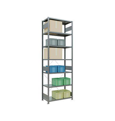 SCHULTE Schwerlastregal MULTIplus 250 12952 silber 100,0 x 50,0 x 300,0 cm