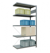 SCHULTE Anbau-Schwerlastregal MULTIplus 250 12955 silber 100,0 x 50,0 x 200,0 cm