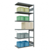 SCHULTE Anbau-Schwerlastregal MULTIplus 250 12956 silber 100,0 x 50,0 x 250,0 cm