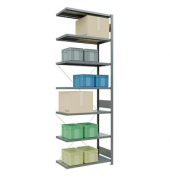 SCHULTE Anbau-Schwerlastregal MULTIplus 250 12957 silber 100,0 x 50,0 x 300,0 cm