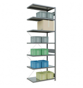 SCHULTE Anbau-Schwerlastregal MULTIplus 250 12967 silber 100,0 x 60,0 x 300,0 cm
