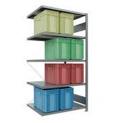 SCHULTE Anbau-Schwerlastregal MULTIplus 250 12985 silber 100,0 x 80,0 x 200,0 cm