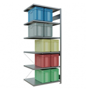 SCHULTE Anbau-Schwerlastregal MULTIplus 250 12986 silber 100,0 x 80,0 x 250,0 cm