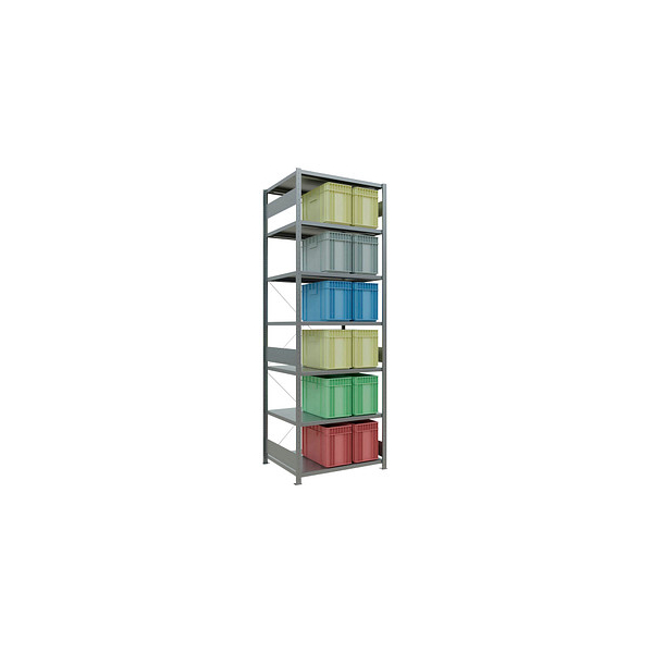 4004514222466 - Schulte Lagertechnik - Fachbodenregal Komplettregale MULTIplus250 3000x1000x800mm (Grundregal) Traglast 250kg 4004514222466 - Schulte Lagertechnik - Fachbodenregal Komplettregale MULTIplus250 3000x1000x800mm (Grundregal) Traglast 250kg