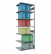 SCHULTE Anbau-Schwerlastregal MULTIplus 250 12987 silber 100,0 x 80,0 x 300,0 cm