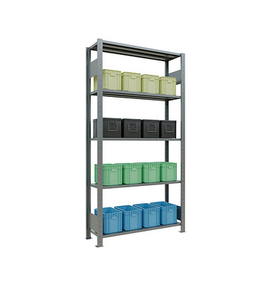 SCHULTE Schwerlastregal MULTIplus 150 12730-LR silber 100,0 x 30,0 x 200,0 cm