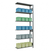 SCHULTE Anbau-Schwerlastregal MULTIplus 150 12736-LR silber 100,0 x 30,0 x 250,0 cm