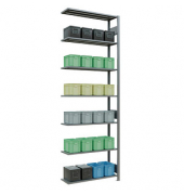 SCHULTE Anbau-Schwerlastregal MULTIplus 150 12737-LR silber 100,0 x 30,0 x 300,0 cm