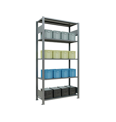 SCHULTE Schwerlastregal MULTIplus 150 12740-LR silber 100,0 x 40,0 x 200,0 cm