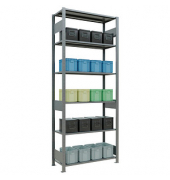 SCHULTE Schwerlastregal MULTIplus 150 12741-LR silber 100,0 x 40,0 x 250,0 cm