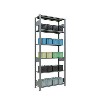 SCHULTE Schwerlastregal MULTIplus 150 12741-LR silber 100,0 x 40,0 x 250,0 cm