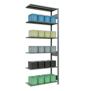 SCHULTE Anbau-Schwerlastregal MULTIplus 150 12746-LR silber 100,0 x 40,0 x 250,0 cm