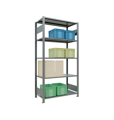 SCHULTE Schwerlastregal MULTIplus 150 12750-LR silber 100,0 x 50,0 x 200,0 cm