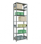 SCHULTE Schwerlastregal MULTIplus 150 12752-LR silber 100,0 x 50,0 x 300,0 cm