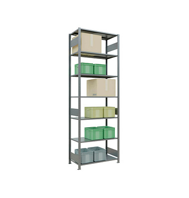 SCHULTE Schwerlastregal MULTIplus 150 12752-LR silber 100,0 x 50,0 x 300,0 cm