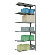 SCHULTE Anbau-Schwerlastregal MULTIplus 150 12756-LR silber 100,0 x 50,0 x 250,0 cm