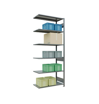 SCHULTE Anbau-Schwerlastregal MULTIplus 150 12756-LR silber 100,0 x 50,0 x 250,0 cm