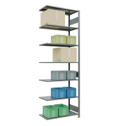 SCHULTE Anbau-Schwerlastregal MULTIplus 150 12757-LR silber 100,0 x 50,0 x 300,0 cm
