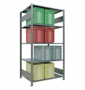 SCHULTE Schwerlastregal MULTIplus 150 12780-LR silber 100,0 x 80,0 x 200,0 cm