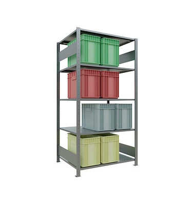 SCHULTE Schwerlastregal MULTIplus 150 12780-LR silber 100,0 x 80,0 x 200,0 cm