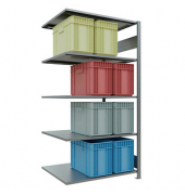 SCHULTE Anbau-Schwerlastregal MULTIplus 150 12785-LR silber 100,0 x 80,0 x 200,0 cm