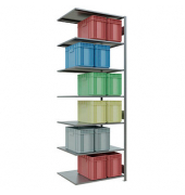 SCHULTE Anbau-Schwerlastregal MULTIplus 150 12787-LR silber 100,0 x 80,0 x 300,0 cm