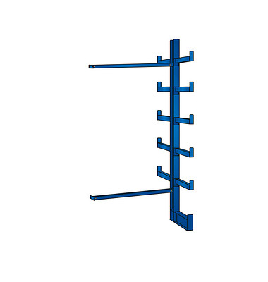 SCHULTE Anbau-Schwerlastregal K1000 14481 enzianblau 125,0 x 50,0 x 200,0 cm