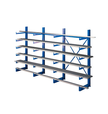 SCHULTE Schwerlastregal K1000 14486 enzianblau 375,0 x 50,0 x 200,0 cm