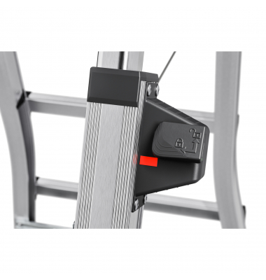 Teleskopleiter 8655-107 D100 TL TopLine, 2x 6 Stufen, silber, Aluminium