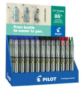 Kugelschreiber Bottle 2 Pen Ecoball BP-B2PEB-M-BG-D60, blau / schwarz / rot / gr&uuml;n, 0,4mm, nachf&uuml;llbar