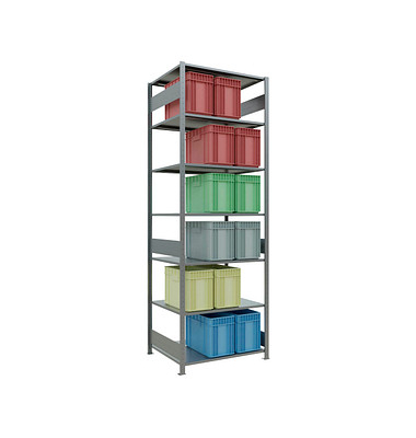 SCHULTE Schwerlastregal MULTIplus 150 12782-LR silber 100,0 x 80,0 x 300,0 cm
