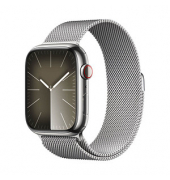 Watch Series 9 45 mm Edelstahl (GPS+Cellular) Milanaise Loop  silber