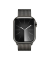 Apple Watch Series 9 45 mm Edelstahl (GPS+Cellular) Milanaise Loop  schwarz, graphit
