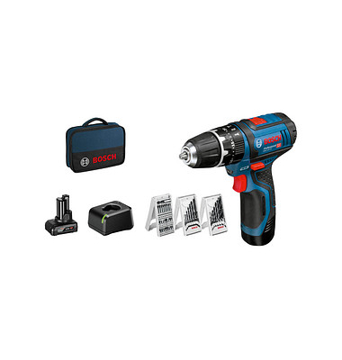 BOSCH Professional GSB 12V-15 Akku-Schlagbohrschrauber-Set 12,0 V, mit 2 Akkus