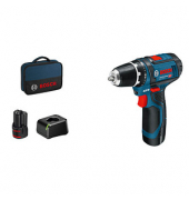 BOSCH Professional GSR 12V-15 Akku-Bohrschrauber 12,0 V, mit 2 Akkus