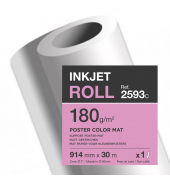 Plotterpapier Clairjet Poster Color Matt 2593C A0+, 914mm x 30m, hochweiß, 180g