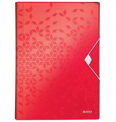 F&auml;chermappe WOW 4589-00-26, rot, A4, 6 F&auml;cher