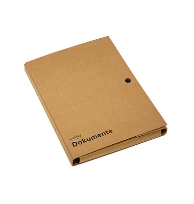 Ringbuch Pur mit Schriftzug "wichtige Dokumente" 30500-11, A4 2 Ringe 26mm Ring-&Oslash; Karton braun